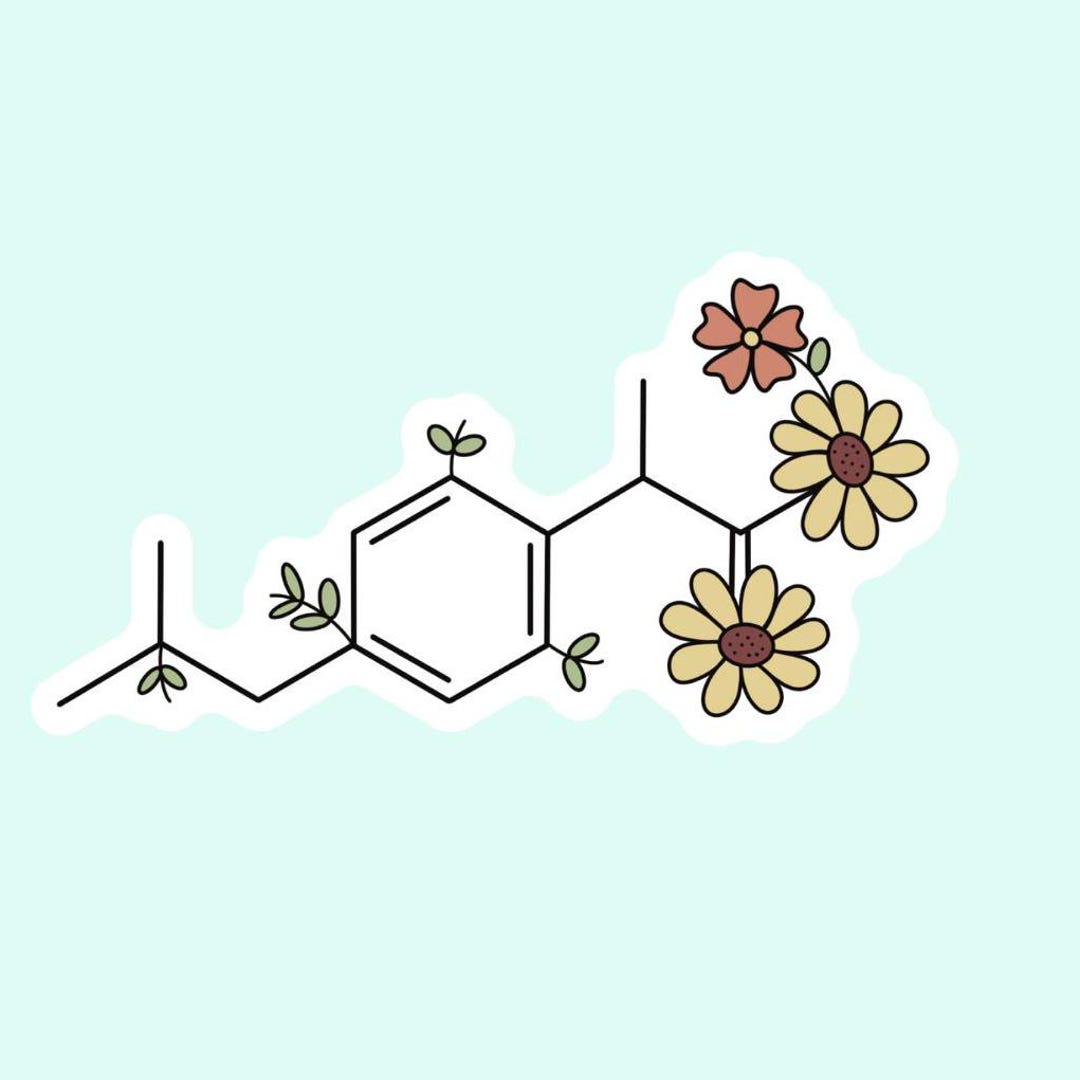 Ibuprofen / Advil / Motrin / Midol Chemical Structure Vinyl Sticker, 3 ...