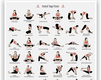 yoga postures etsy