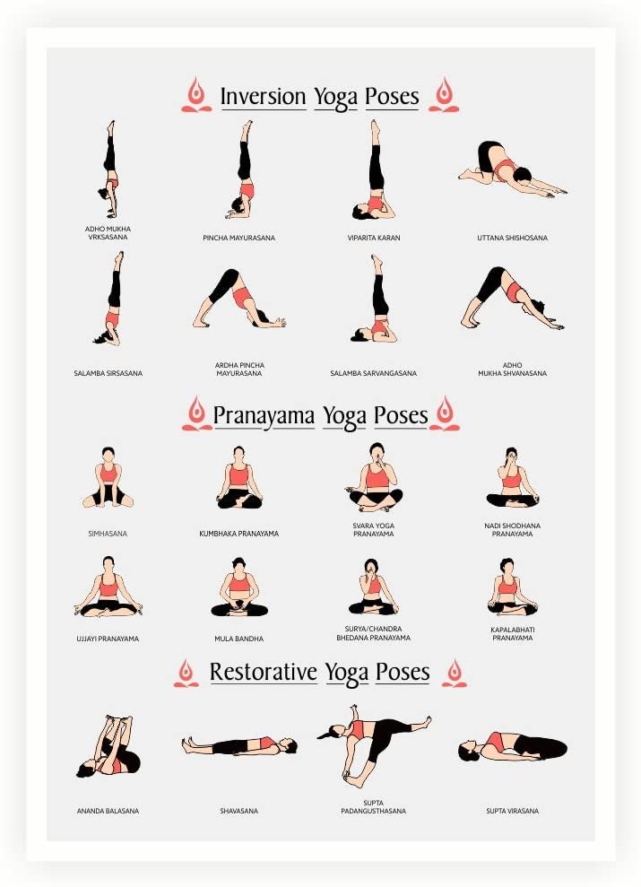 4pixel Inversion Pranayama Restorative Yoga Poses and Asanas | Etsy