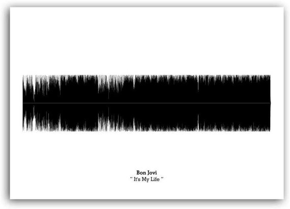 4pixel Bon Jovi It S My Life Song Soundwave Print Music Etsy
