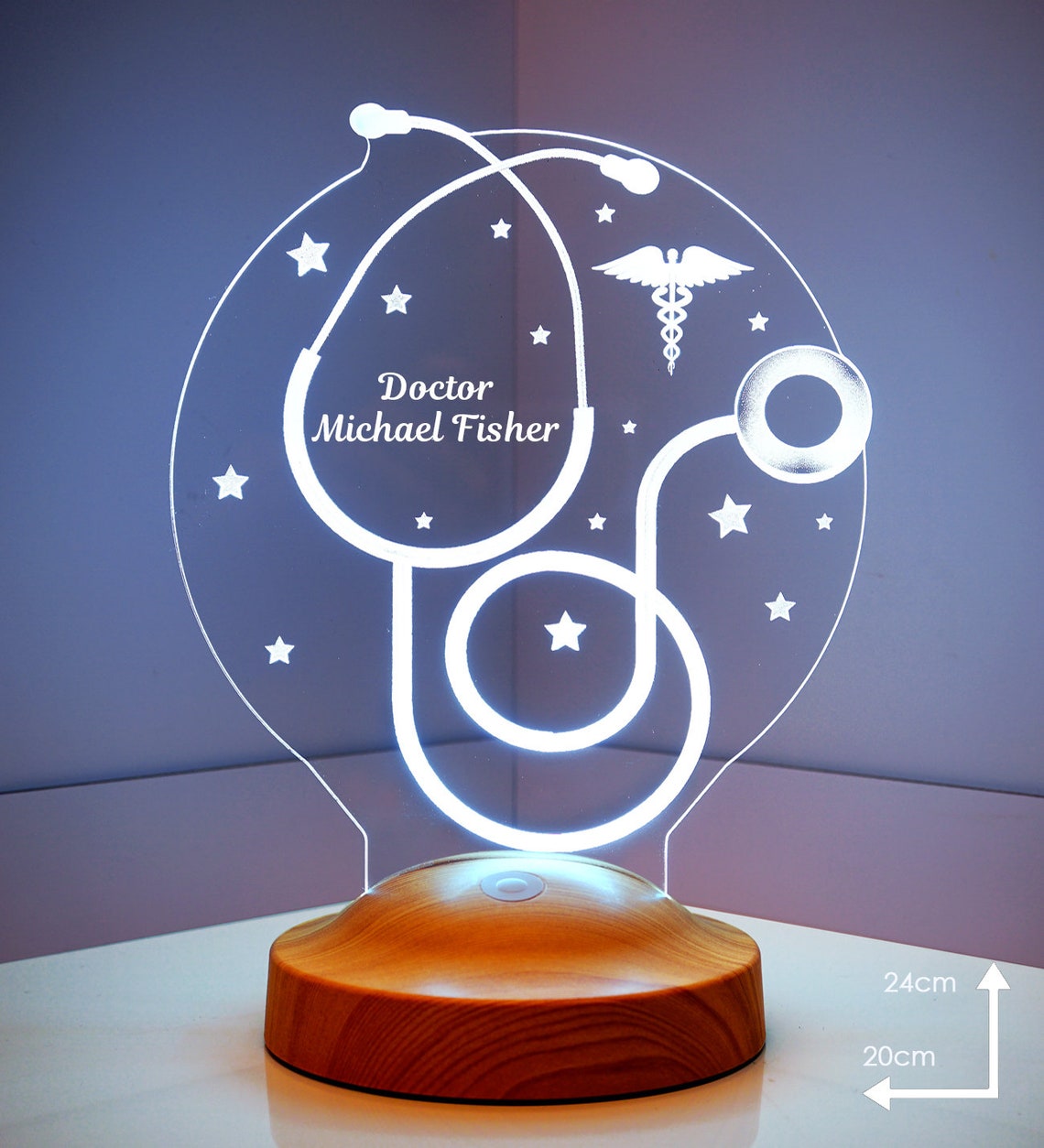 Personalized 3D Lamp Medicine Doctor Night Light Desk Lamp Etsy