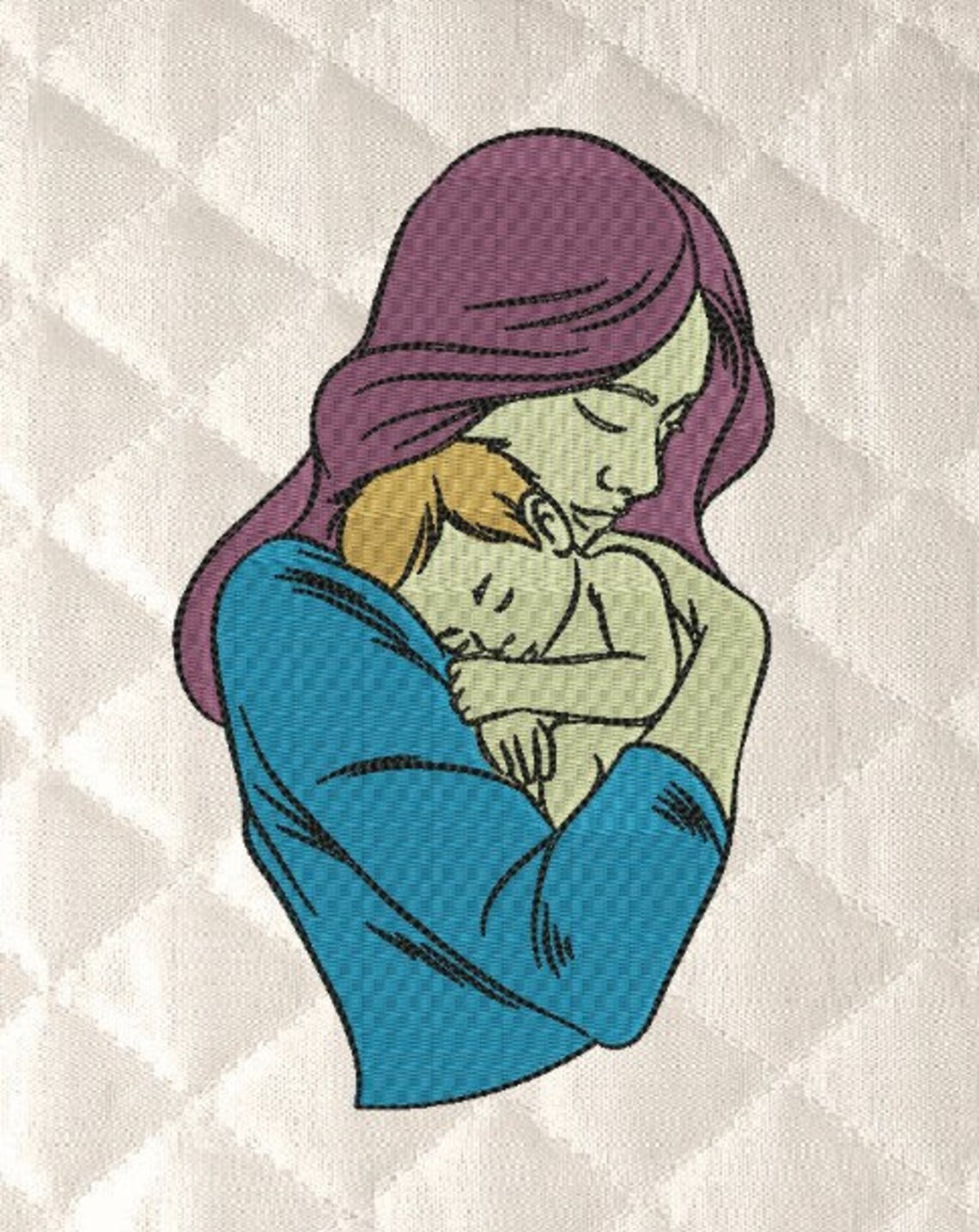 Mother with baby 3 sizes embroidery design reading  etsy Mother with baby 3 sizes embroidery design reading  etsy