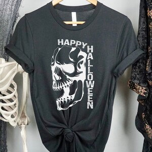 Halloween Monster | Short Sleeve Tee | Distressed Skull T-shirt | FREE Shipping