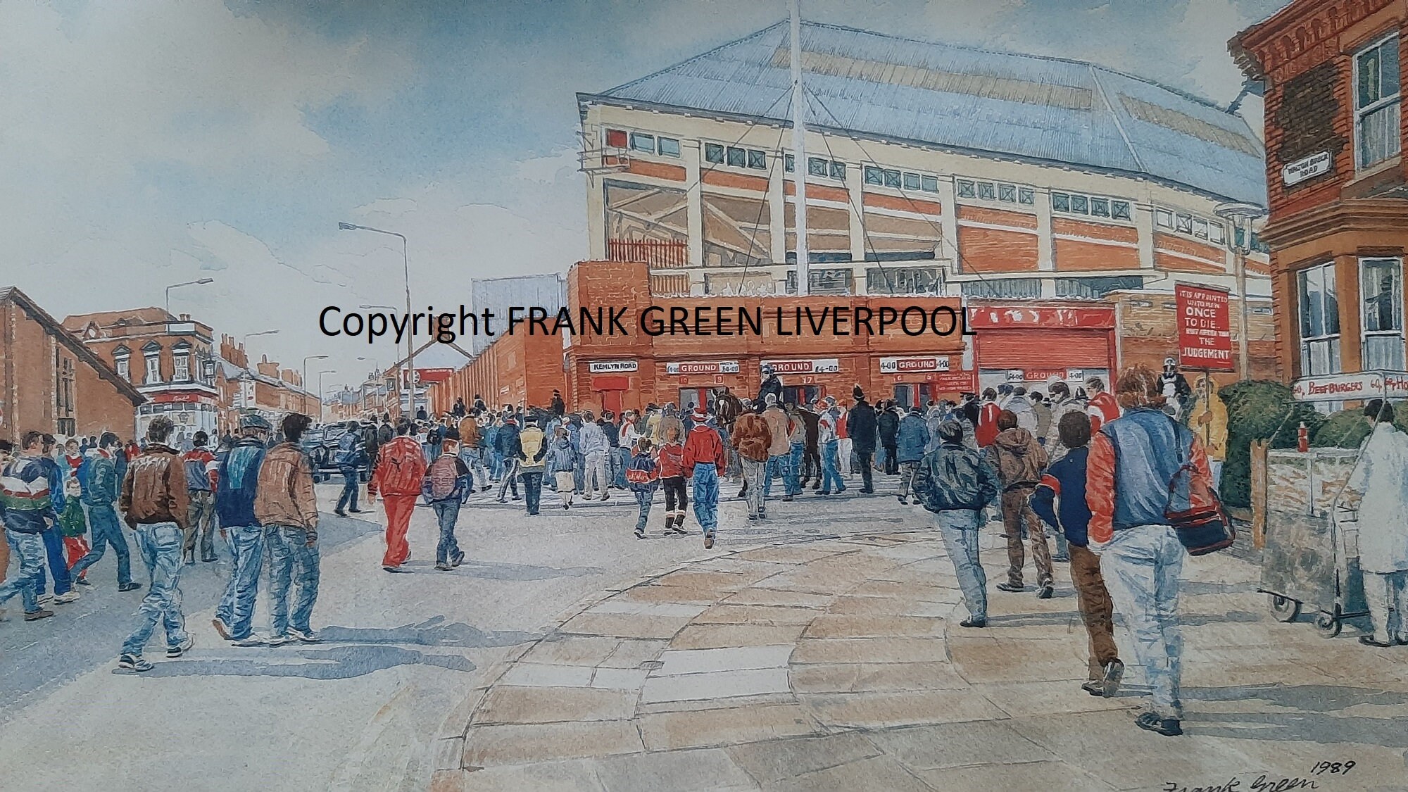Liverpool Fc Match Day Outside The Kop 19 By Frank Green Etsy
