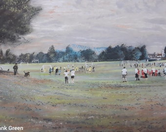 View of football matches on Stanley Park from Priory Road, Anfield, Liverpool by Frank Green