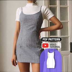 Patrón de costura para vestido lencero: minivestido ajustado (patrón PDF)