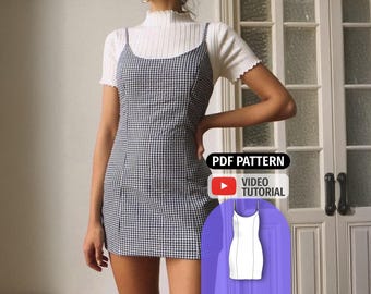 Slip Dress Sewing Pattern: Mini Bodycon Style (PDF Pattern)