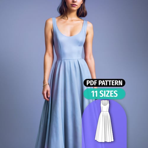 Evening Dress Sewing Pattern - Formal Bridesmaid Gown - Wedding Maxi Dress  Patterns - Easy Digital PDF - Etsy