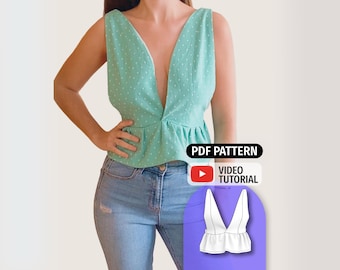 CROP TOP Sewing Pattern for Women | Sewing Patterns PDF