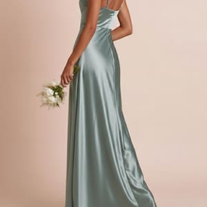 Maxi Slit Dress Sewing Pattern | Satin Bridesmaid Dress Pattern | Formal Evening Prom Gown | 11 Sizes | PDF Sewing Pattern image 5