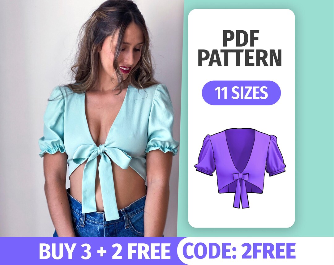 Crop Top SEWING PATTERN PDF Sewing Patterns Digital Sewing Patterns ...