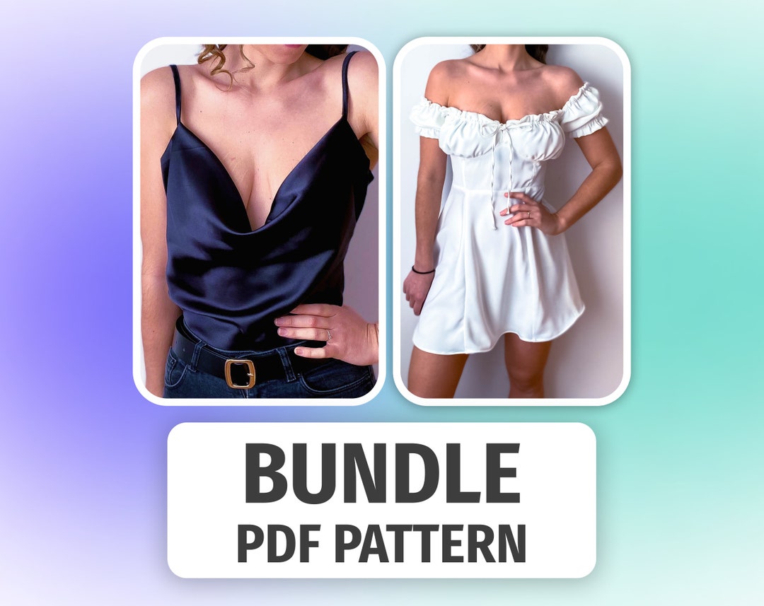 BUNDLE Milkmaid Dress Pattern & Crop Top Sewing Patter | Cottagecore ...