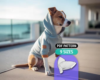 Dog Hoodie Sewing Pattern: Raglan Knit for Small to Large Pets (PDF Pattern)
