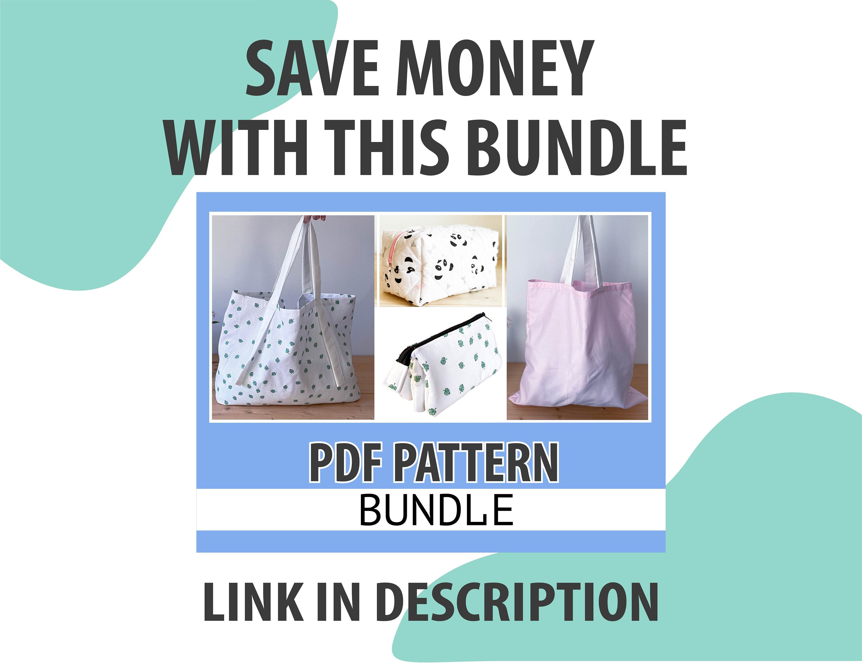 Easy Tote Bag Sewing Pattern PDF - Instant Download - Beginner Friendly ...