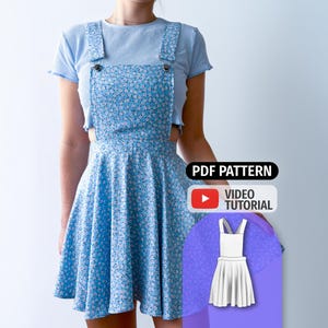 PINAFORE DRESS PATTERN | Apron Patterns for Women| 11 Sizes