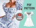 Milkmaid Dress Pattern | Dress Sewing Pattern | Cottagecore Pattern | Off Shoulder Dress Pattern | Corset Dress Sewing Pattern 