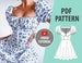 Milkmaid Dress Pattern | Dress Sewing Pattern | Cottagecore Pattern | Off Shoulder Dress Pattern | Corset Dress Sewing Pattern