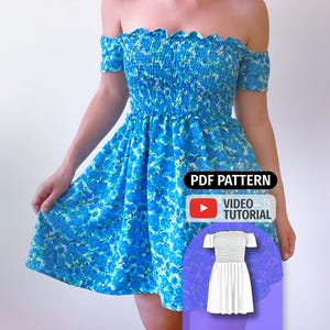 Naaipatroon gesmokte strapless jurk: rok met volants (pdf)