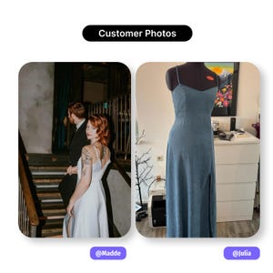 Maxi Slit Dress Sewing Pattern | Satin Bridesmaid Dress Pattern | Formal Evening Prom Gown | 11 Sizes | PDF Sewing Pattern image 13