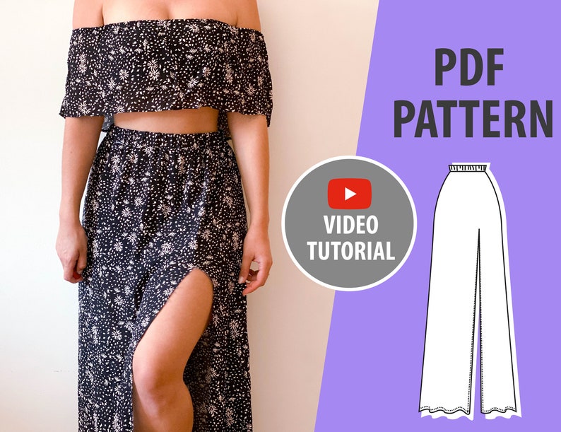 MAXI SKIRT SEWING PATTERN PDF