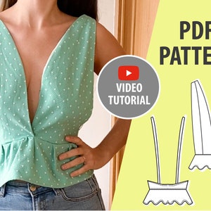 CROP TOP Sewing Pattern for Women | Sewing Patterns PDF