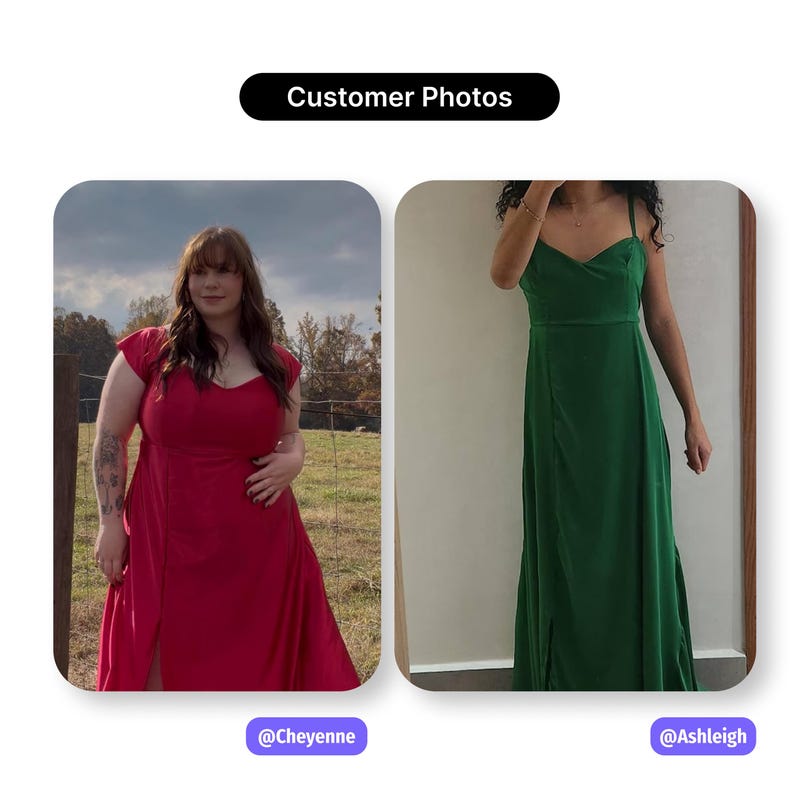 Maxi Slit Dress Sewing Pattern | Satin Bridesmaid Dress Pattern | Formal Evening Prom Gown | 11 Sizes | PDF Sewing Pattern image 16