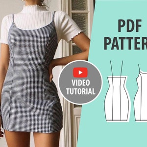 DRESS Sewing PATTERN PDF | Slip Dress Pattern | Pdf Dress Pattern | Winter Dress Pattern | Pdf sewing Pattern| Easy dress pattern| Diy dress