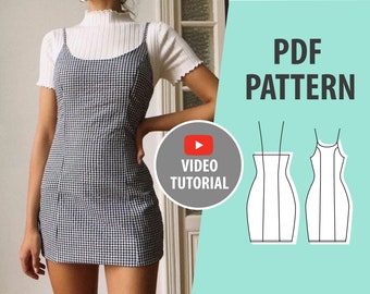 DRESS Sewing PATTERN PDF | Slip Dress Pattern | Pdf Dress Pattern | Winter Dress Pattern | Pdf sewing Pattern| Easy dress pattern| Diy dress