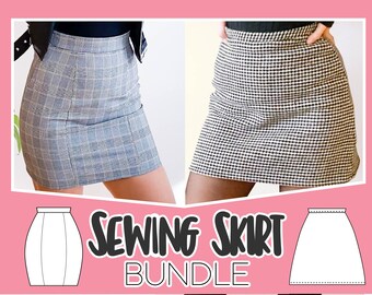 Mini SKIRT Sewing PATTERN PDF/ Pdf Sewing Patterns for Women / | Etsy