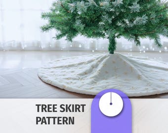 Christmas Tree Skirt Pattern  - Easy Christmas Sewing Patterns PDF- Instant Download - 5 Sizes