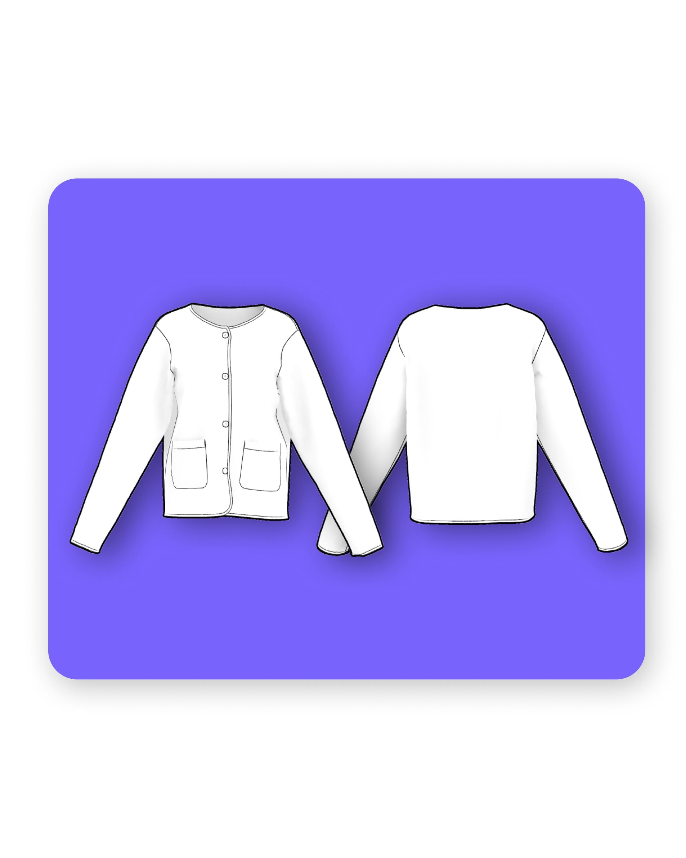 Quilted Jacket Pattern - Easy Digital Sewing PDF - Long Fleece Coat ...
