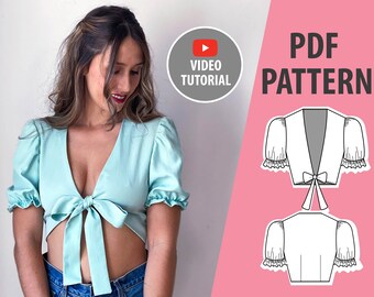 Crop Top SEWING PATTERN | PDF Sewing Patterns| Digital Sewing Patterns