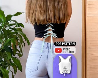 Crop Top Sewing Pattern: 2 Women's Designs (PDF Pattern)