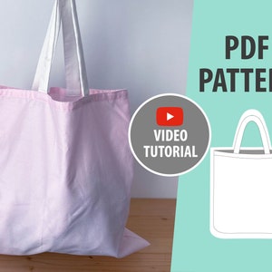 Tote Bag Pattern PDF, Bag Sewing Pattern, Grocery Tote Bag Pattern, Leather tote Bag Pattern, Bag Pattern PDF, Sewing Bag, Sewing Patterns