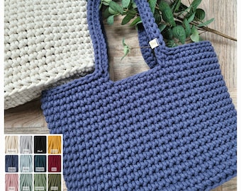 Crochet Bag, Shoulder Bag, Tote Bag, Shopper Bag, Beach Bag, Cotton Bag, Mothers Day Gift, Eco Friendly Bag, Birthday Gift for Friend