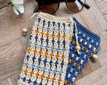 Sunglasses Case, Crochet Sunglasses Pouch, Glasses Case, Soft Sunglasses Case, Boho Accessories, Fabric Glasses Case, Glasses Pouch