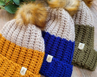 Bobble Hat, Adult Winter Hat, Beanie, Childrens Bobble Hat, Kids Winter Hat, Matching Hats, Mummy and Me Hats, Girls Bobble Hat, Boys Hat