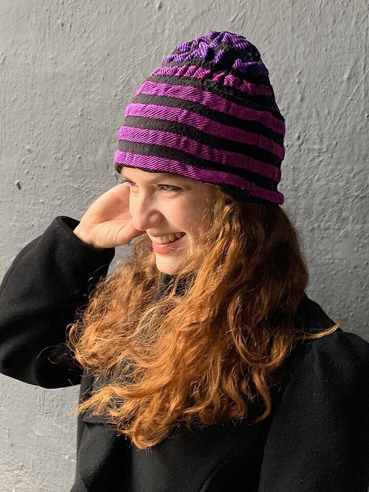 帽子 MEYAME COTTON SILK HAT Silk Hat in Plum, Purple and Blackberry - Light, Comfortable