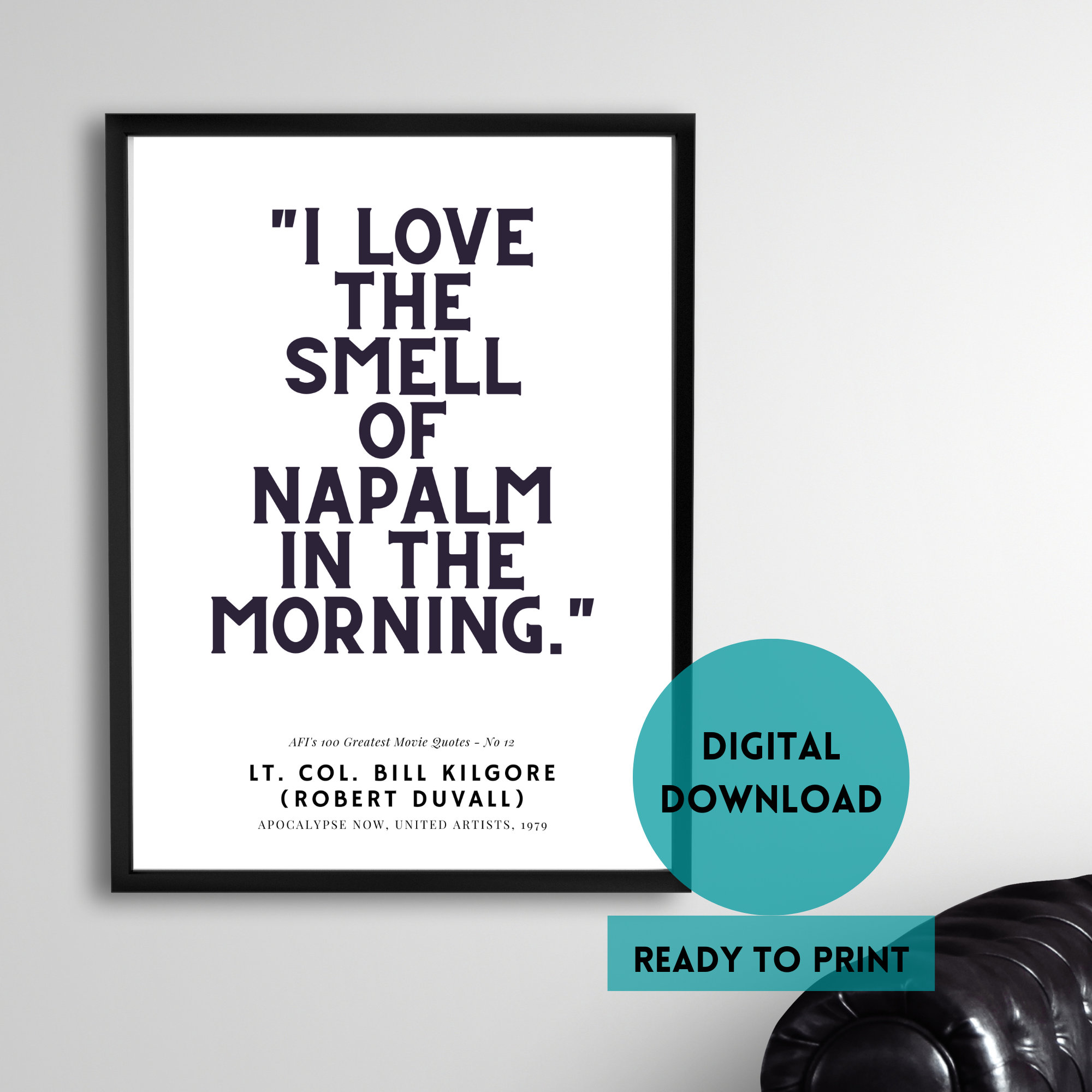 Apocalypse Now Quote Print: \, image size:2000x2000