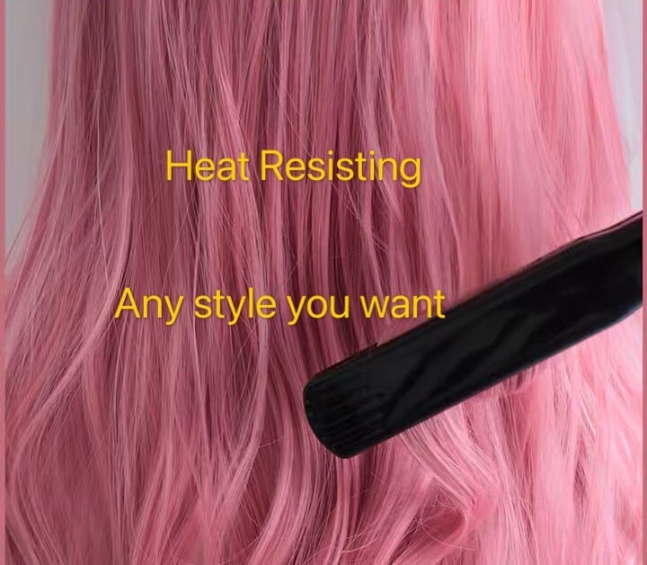 27 5 Inch Cherry Pink Wiglong Curly Wig For Womancosplay Wig Etsy India