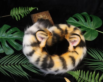 Handmade Faux Fur Tiger Ears Headband | Cosplay Accessory Handcrafted Animal Kawaii Lolita Cosplay