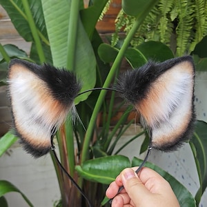 Handmade Realistic Faux Fur Fox Ears|3D Plush Animal Ear Headband|Handcrafted Animal Ears for Cosplay, Lolita Whimsy| Cute Kawaii Accessory