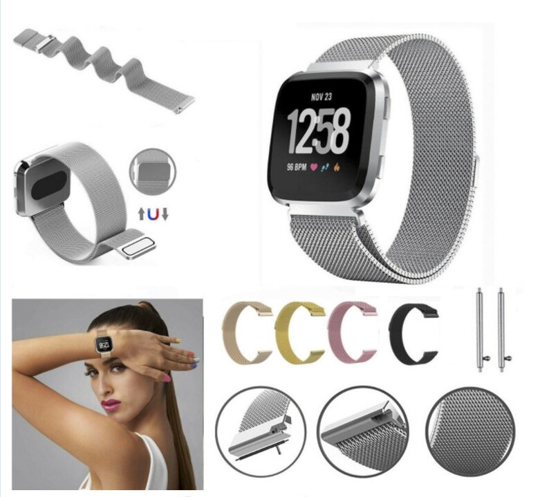 Custom Fitbit Versa Watch Band Fitbit Versa 2 Stainless Etsy