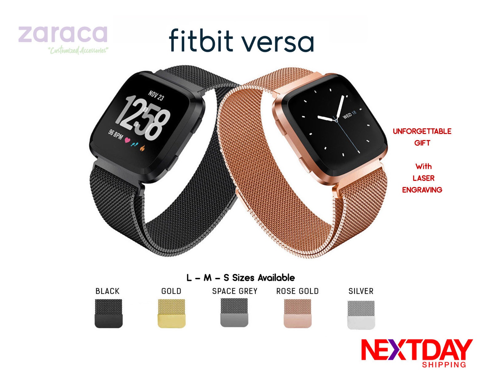 Custom Fitbit Versa Watch Band Fitbit Versa 2 Stainless Etsy