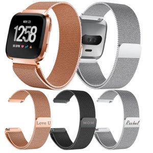 Fitbit Versa Band, Fitbit Versa 2 Stainless Steel Strap, FitBit Adjustable Strap with Magnetic Clasp, Personalized Christmas Gift For Her image 9