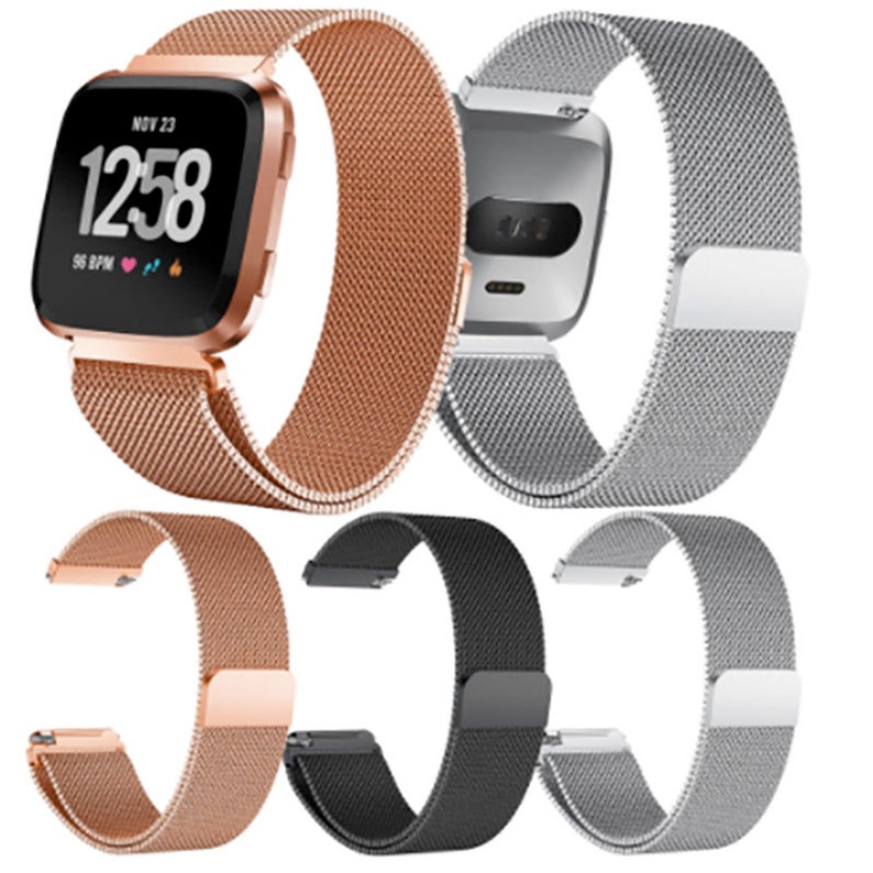 Fitbit Versa Band, Fitbit Versa 2 Stainless Steel Strap, FitBit Adjustable Strap with Magnetic Clasp, Personalized Christmas Gift For Her image 3