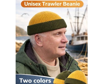 Fisherman Hat: Unisex Trawler Beanie Double color hat