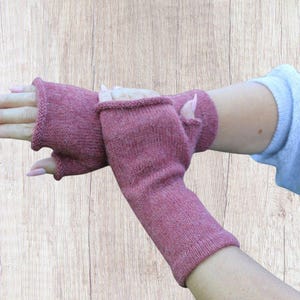 Alpaca fingerless gloves with thumb Knitted gloves Hand warmers Wrist warmers Driving gloves Knit Accessories