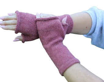 Guantes sin dedos de alpaca con pulgar Guantes de punto Calentadores de manos Calientamuñecas Guantes para conducir Accesorios de punto