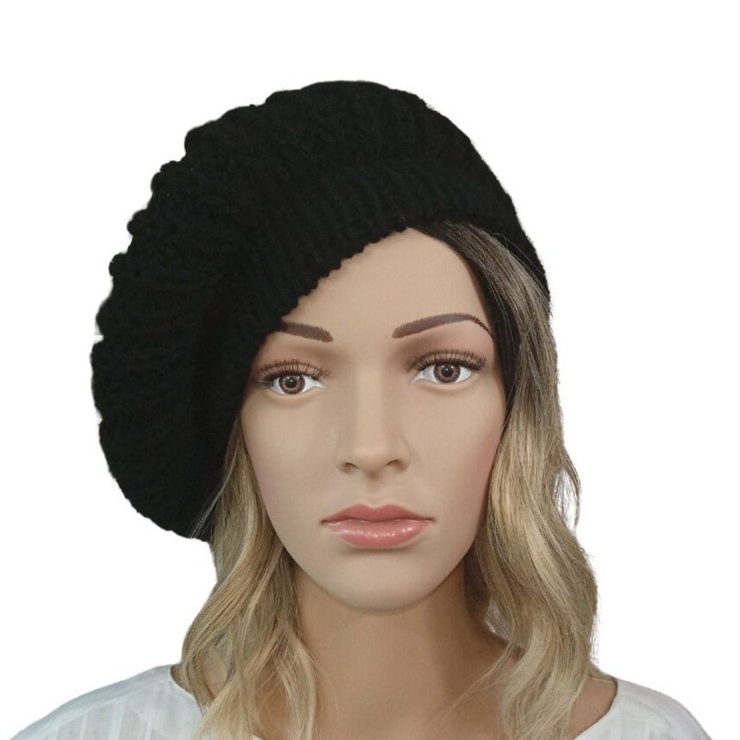 Women's Beret Winter Beret French Beret Chunky Hat Knit Accessories Etsy